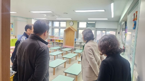 교육공무직 파업에 따른 급식소 및 돌봄 현장 방문