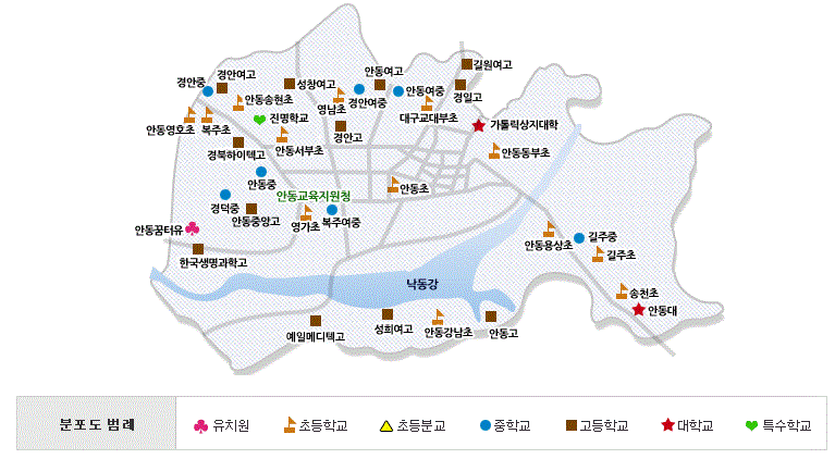 시지역에 있는 학교