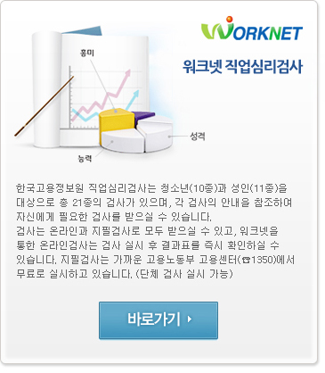 워크넷 직업심리검사