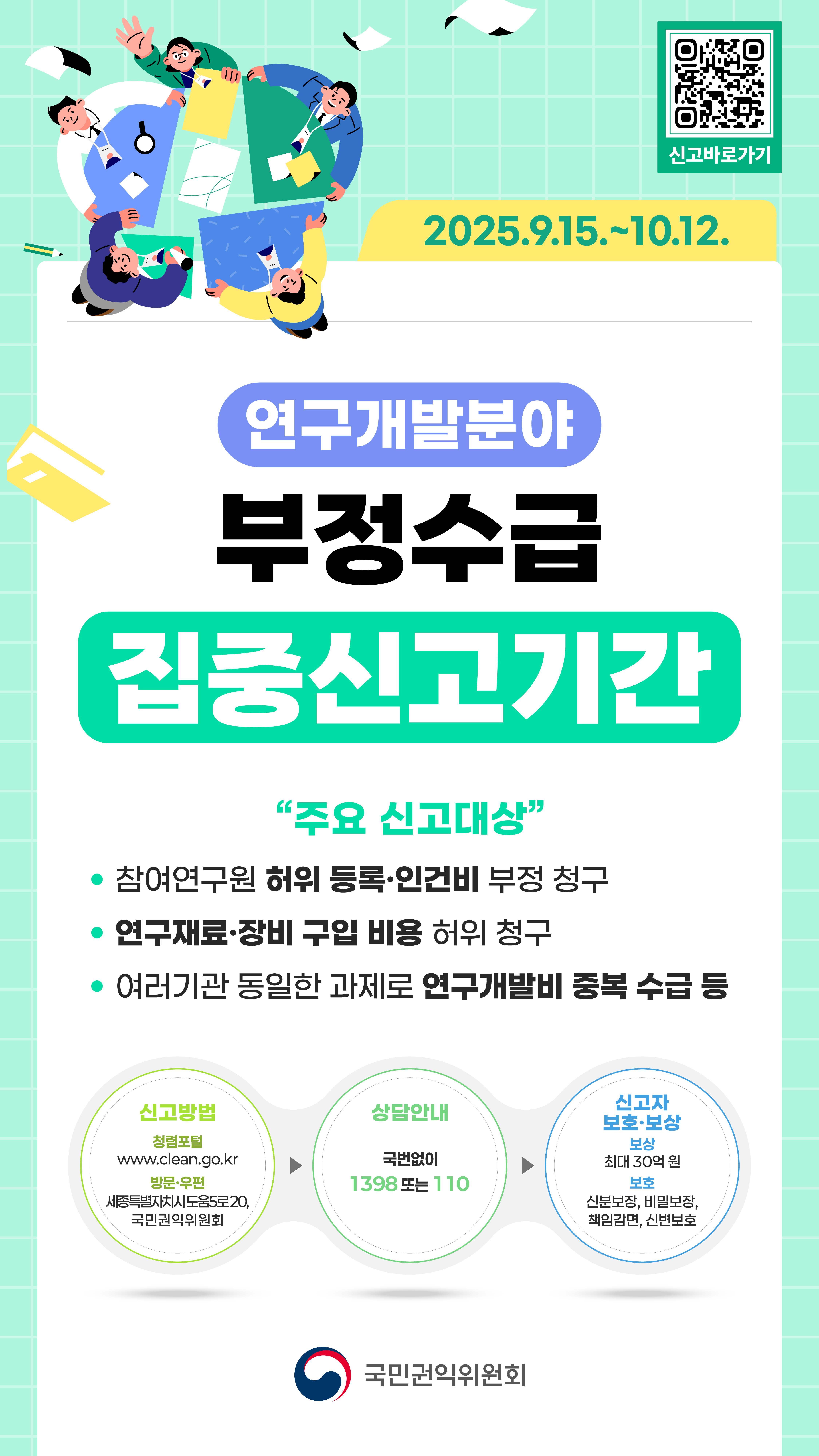 연구개발분야 부정수급 집중신고기간