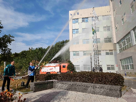 [행정지원과]포항교육지원청 화재 대비 합동소방훈련 실시 