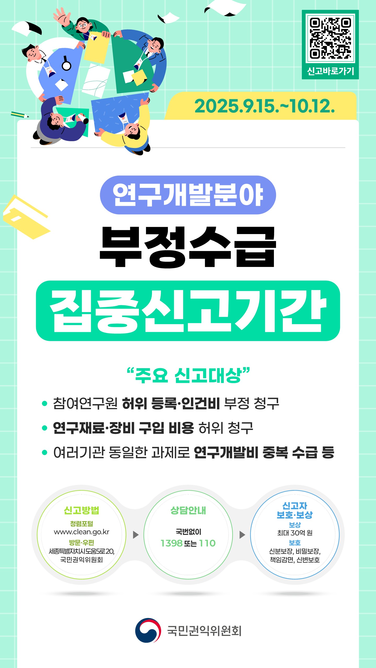 2025년 연구개발비 부정수급 집중 신고기간 운영 